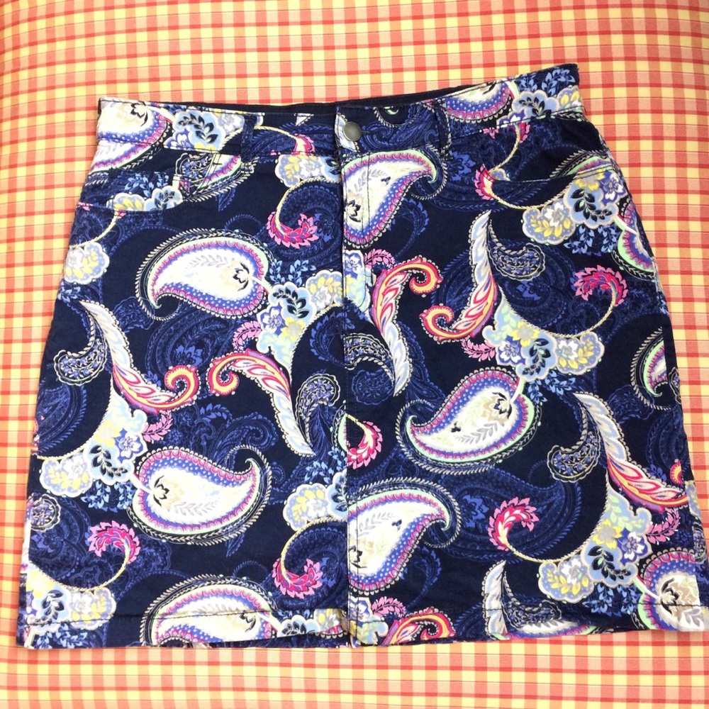 EUC Croft & Barrow paisley skirt sz12